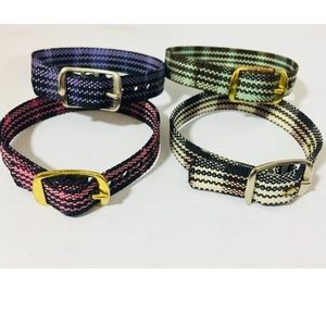 4- Nylon Ladies Watch Band Strap Abstract 10mm NOS